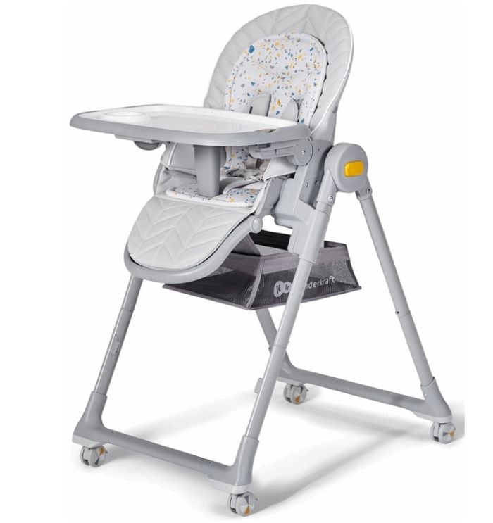 Kinderkraft Lastree 2 w 1 krzesełko do karmienia - leżaczek-Grey