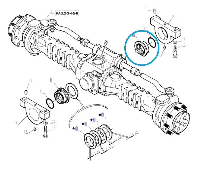 Plastikowa tuleja zawieszenia tylnego mostu 85807788 CNH