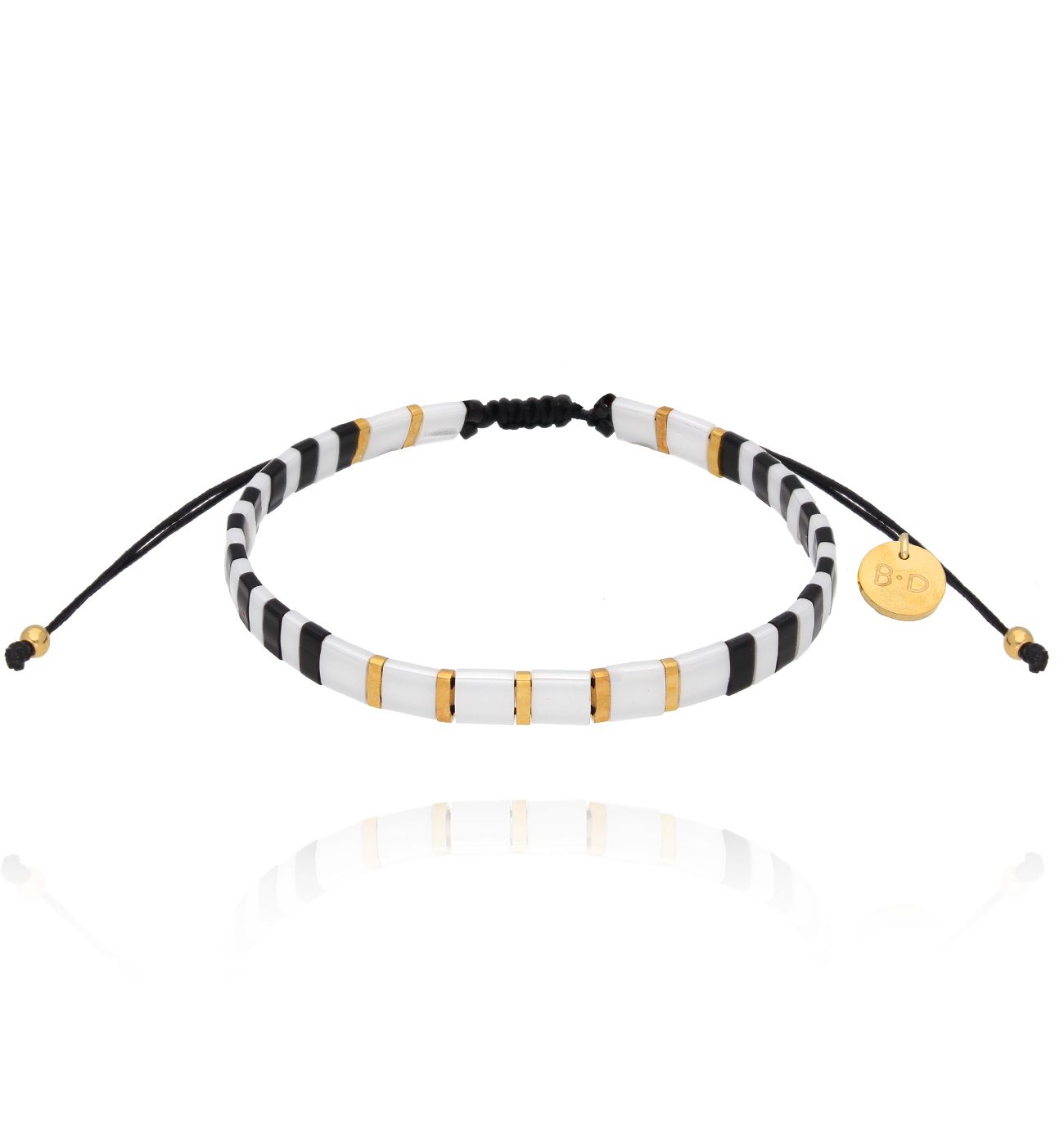 Bransoletka biało czarna Yummy BSC1575