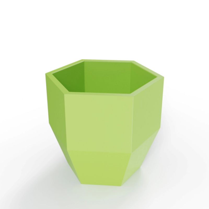 Donica PD CONCEPT Do Ogrodu Na Taras KALAS 53 cm Limonkowa Bez Półki 1 szt