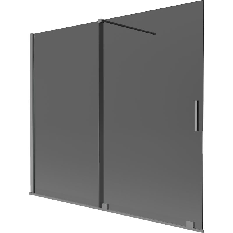 Parawan nawannowy 2-skrzydłowy Mexen Velar grafit 180x150 cm 1 szt.