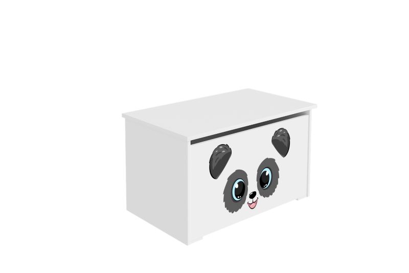 Skrzynia na zabawki Kobi Daria biała z nadrukiem Panda 1 szt.