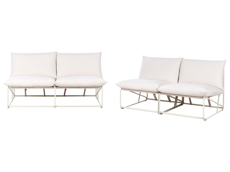 Zestaw ogrodowy dla 4 osób Pico Metal Jasnobeżowy 1 kpl