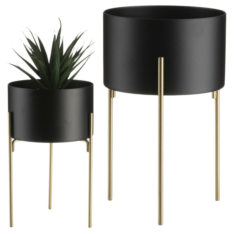 Kwietnik stojący HowHomely Metalowy Złoty 13x20 cm 1 szt.