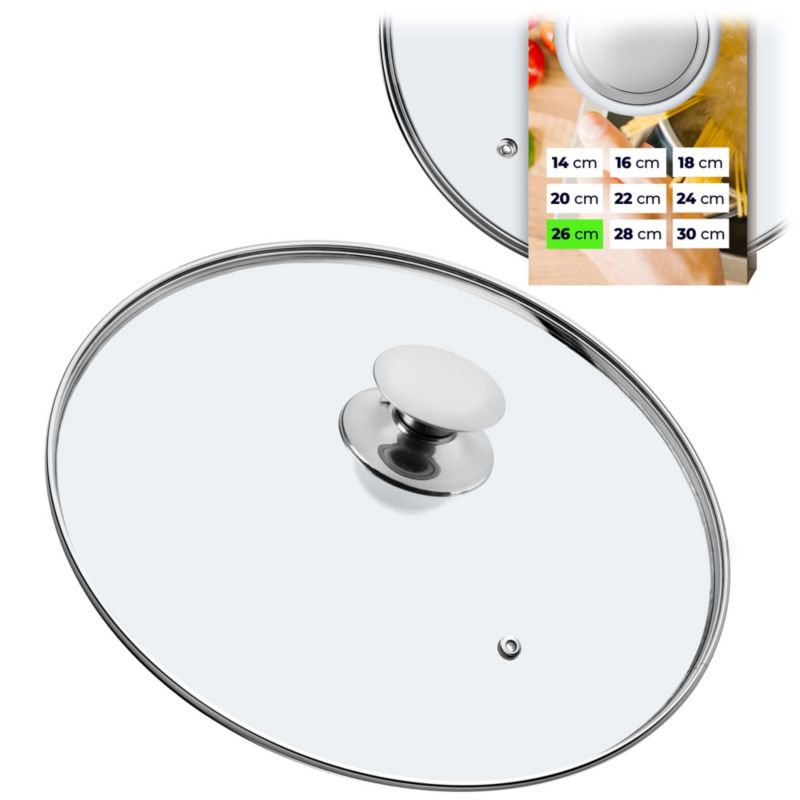 Pokrywka KADAX Szklana 26cm Żaroodporna Do Garnka 1 szt.