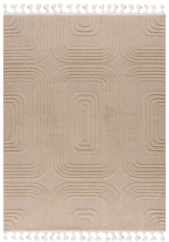 Dywan Wewnętrzny Pisa Golfo Prostokąt Mazovia 140x200 cm Beżowy Kremowy Motyw Geometryczny 1 szt.