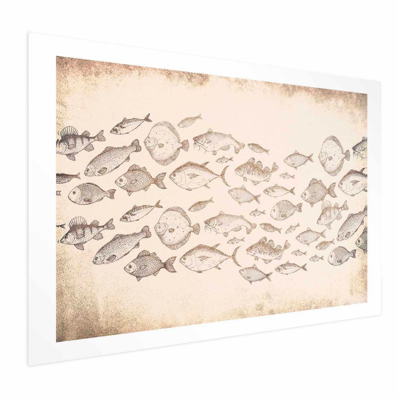 Plakat Artgeist Subtelne rybki 90x60 cm bez ramy 1 szt