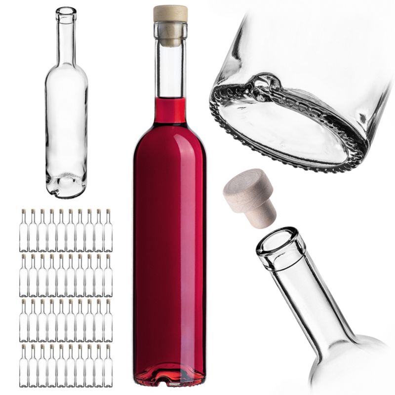 Butelka KADAX 500ml z korkiem syntetycznym 50 szt.