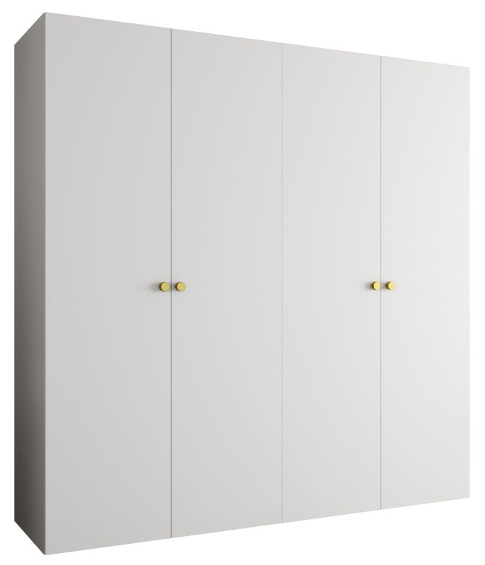 Szafa uchylna Abiks PARMA 1 200 wys. 202 cm Biały + u. Złoty 1 szt