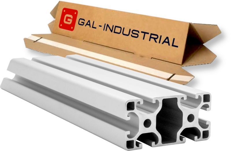 PROFIL KONSTRUKCYJNY ALUMINIOWY GAL-INDUSTRIAL 40x80 otwór 8mm DŁ. 380cm + Cięcie na wymiar 1 szt.