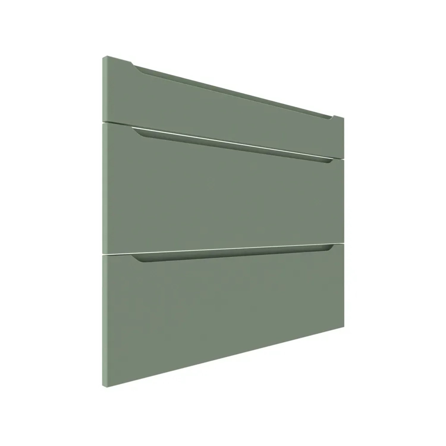 Trzy fronty do szafki z szufladami Salerno 80 cm oliwka mat