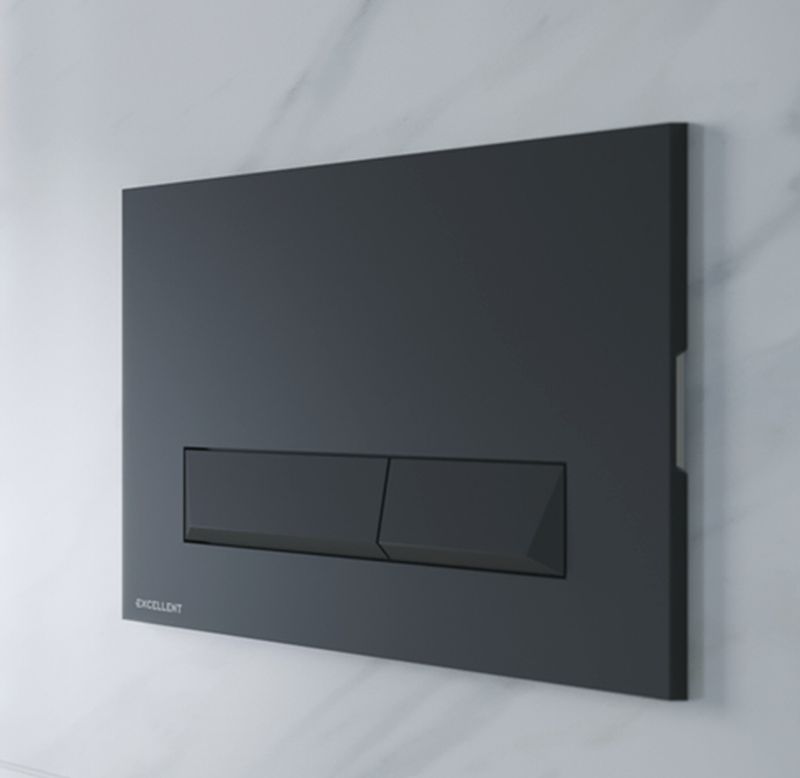 Excellent Platto przycisk spłukujący do WC czarny INEX.PL230.150.BL