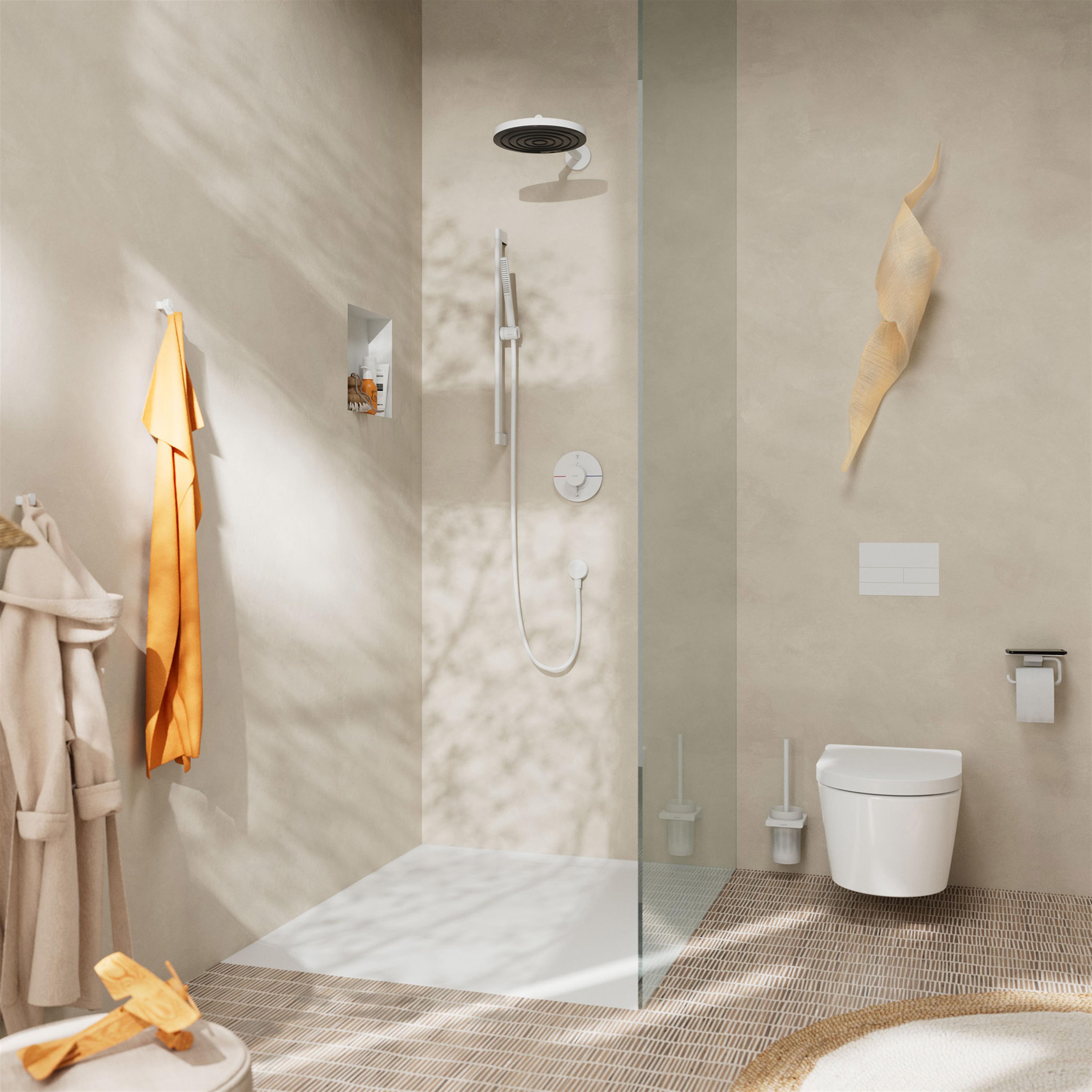 Hansgrohe Pulsify S zestaw prysznicowy ścienny biały mat 24372700