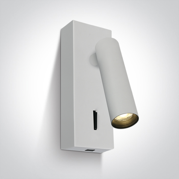 One Light Kandila kinkiet 1x3 W biały 65746A/W/W