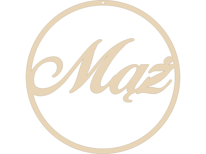 Obręcz koło do łapacza snów, makramy z napisem Mąż 25cm