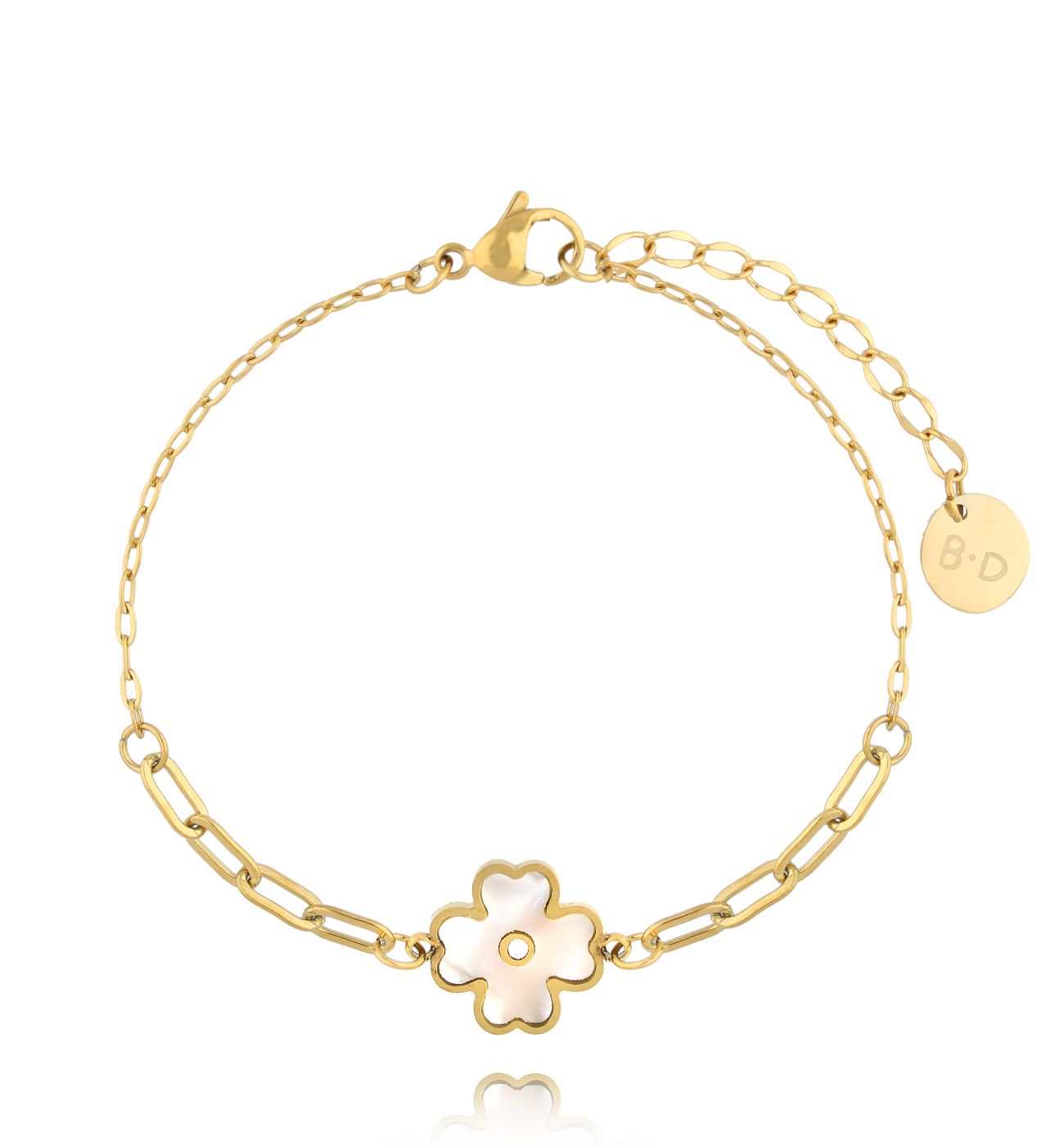 Bransoletka złota z koniczynką Successful BSY0025 - By Dziubeka