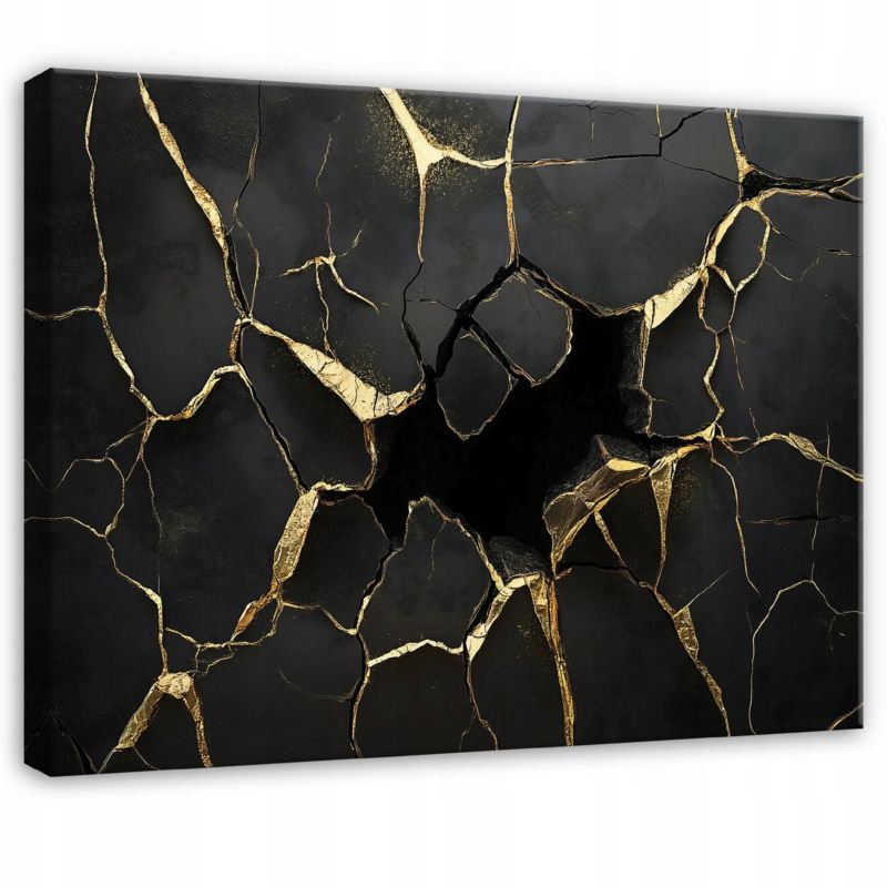 Obraz Na Płótnie Canvas WALLARENA 120x80 cm Dekoracja Ścienna Do Sypialni Salonu Kuchni Abstrakcja Glamour 1 szt.