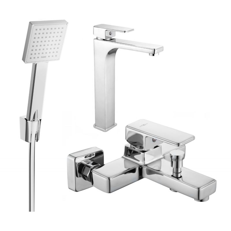 Zestaw wannowy Mexen Cetus chrom 1 szt.