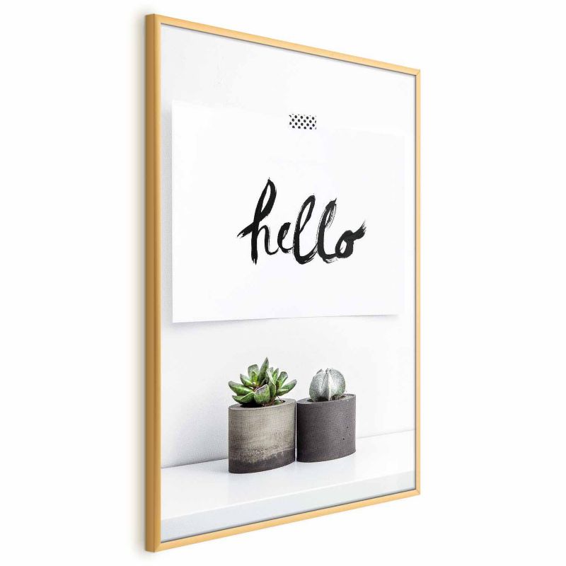 Plakat Artgeist Skandynawski dom 21x30 cm z ramą złotą 1 szt