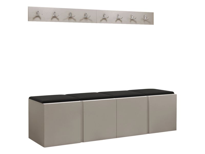 Garderoba MIRJAN 24 Orion VII kaszmir + czarna ekoskóra 1 kpl.