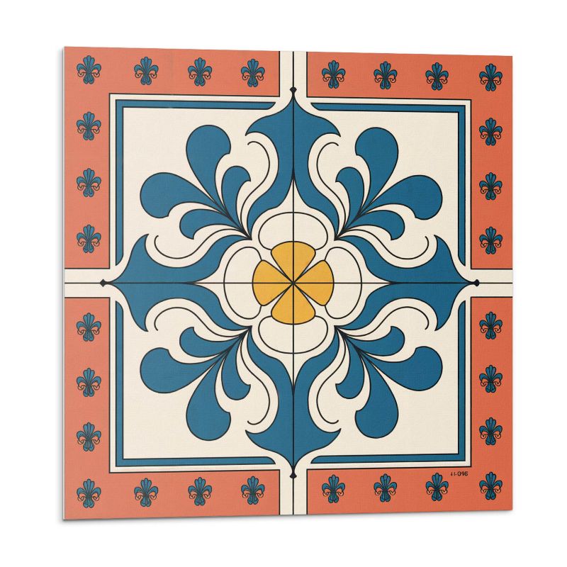 Kafelki samoprzylepne Wallfluent 20x20 cm Wzór kwiatów w klimacie folk 20 szt.