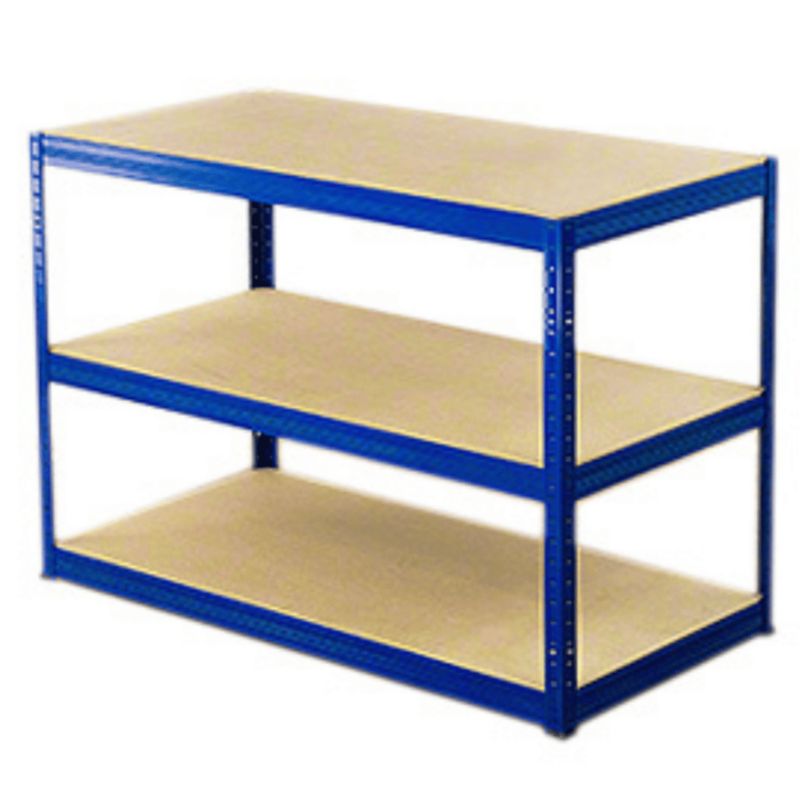 Regał metalowy MODO24 magazynowy warsztatowy niebieski helios 90x150x40cm 3 półki po 275 kg 1 szt.