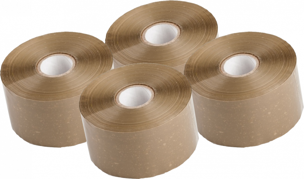 4x Taśma pakowa Dalpo, Premium Tape, kauczuk, 48mmx135m, brązowy