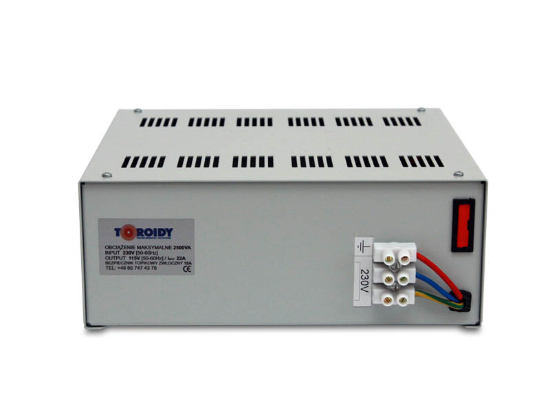 ATSS3000 - Autotransformator 230/110V-3000VA do camperów i łodzi z USA SOFT START