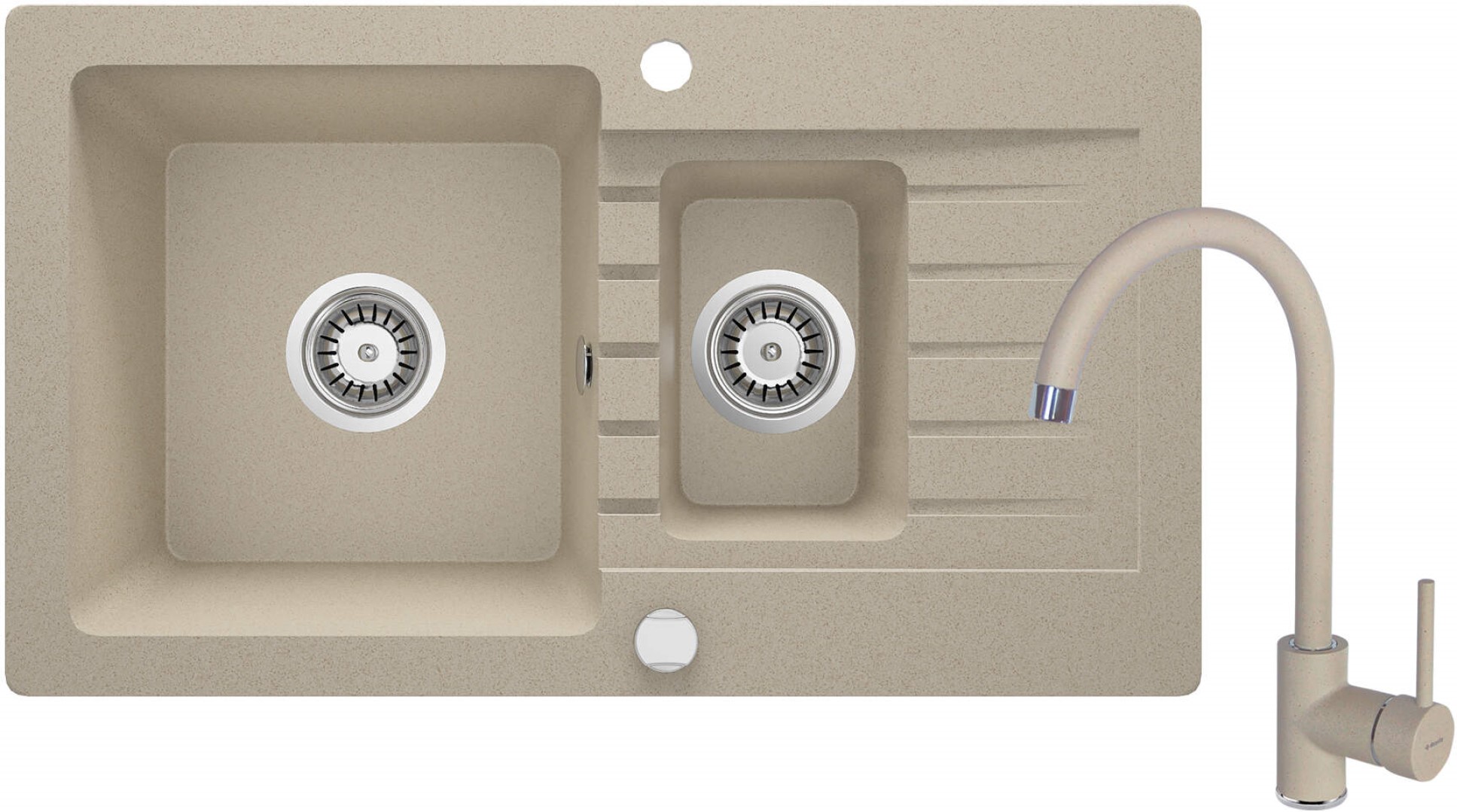 Deante Zorba zlewozmywak z baterią piaskowy/piaskowy ZQZA7513 - Wysyłka w 24h