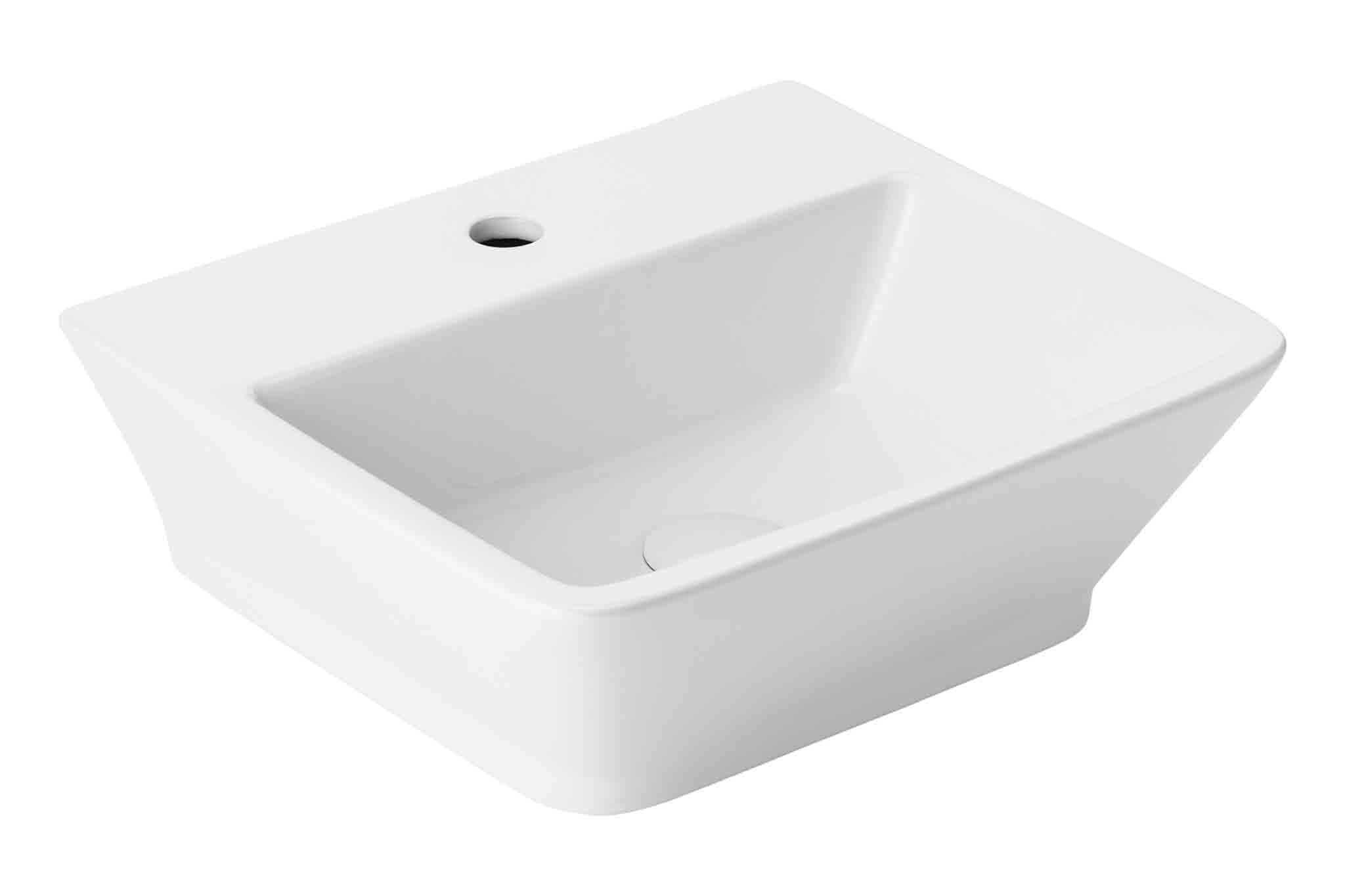 Uptrend Apollo umywalka 46x41 cm prostokątna biały połysk TR41010