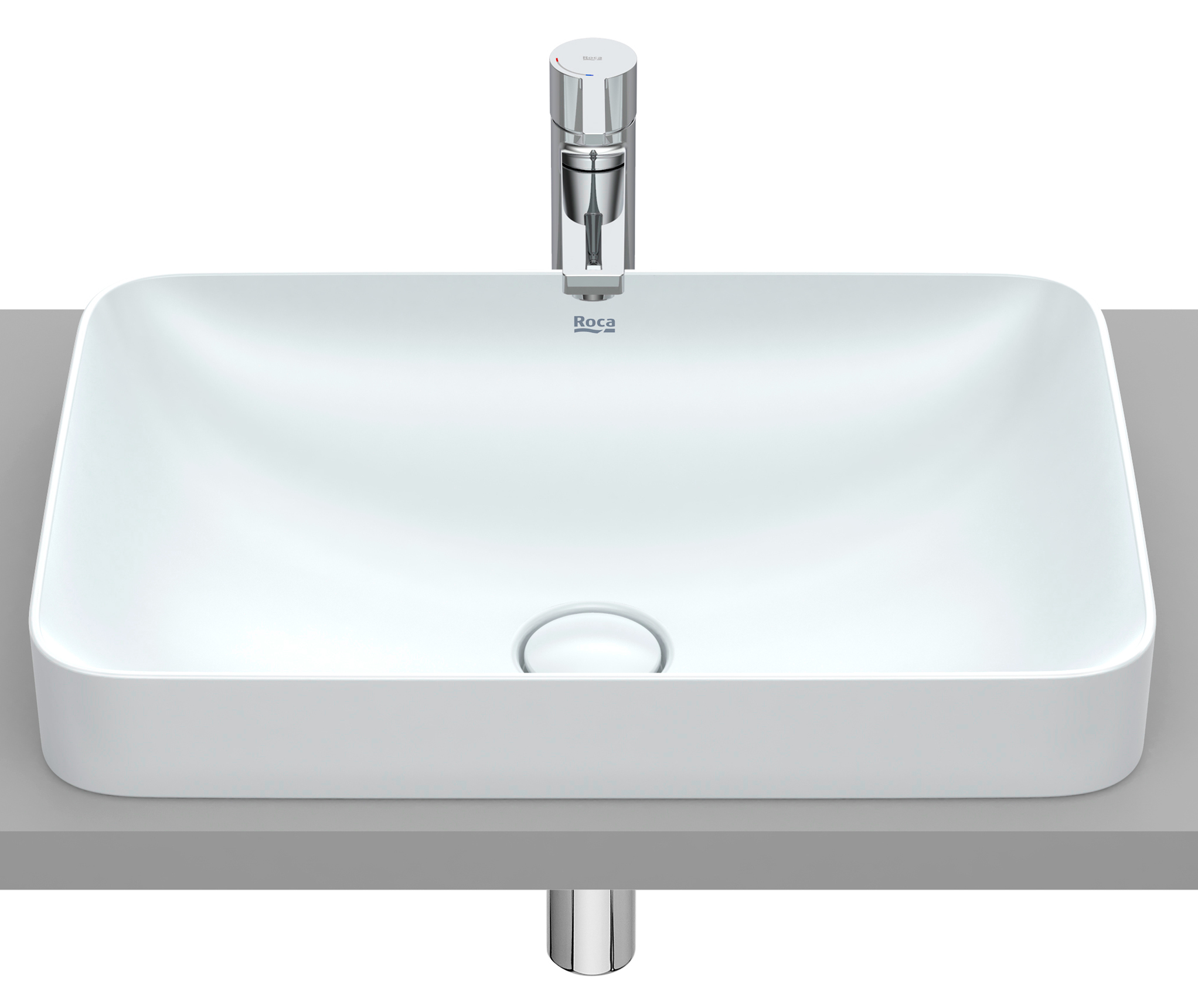 Roca Inspira umywalka 55x37 cm prostokątna wpuszczana A327534630