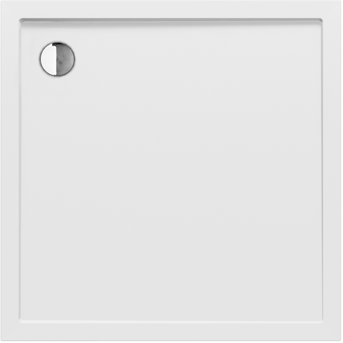 New Trendy New Cantare brodzik 80x80 cm kwadratowy biały B-0420