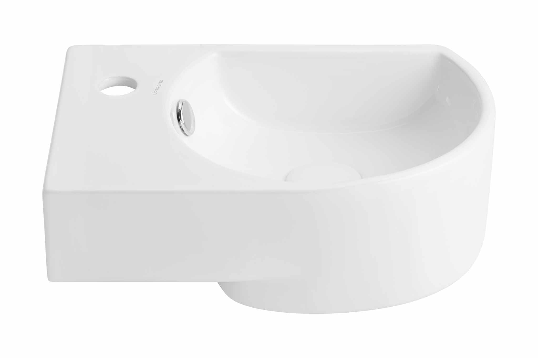 Darmowa Dostawa - Umywalka 40.5x27 cm narożna ścienna biała Uptrend Devo STR4295A