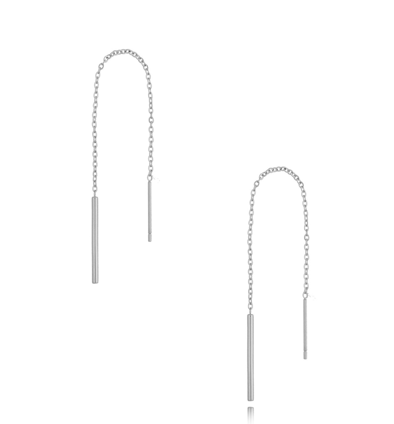 Kolczyki srebrne przekładane Sticks KSA0745