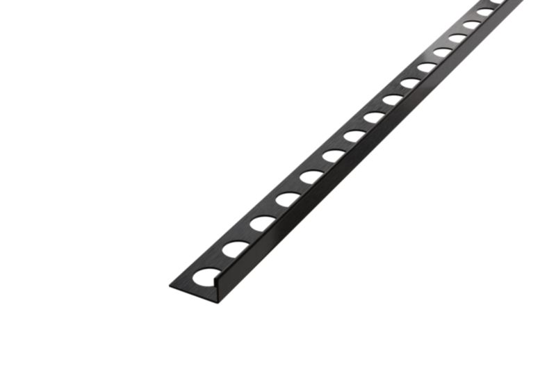 Profil licowy J Lambro czarny matowy do płytek 1.2 cm x 270 cm 1 szt.