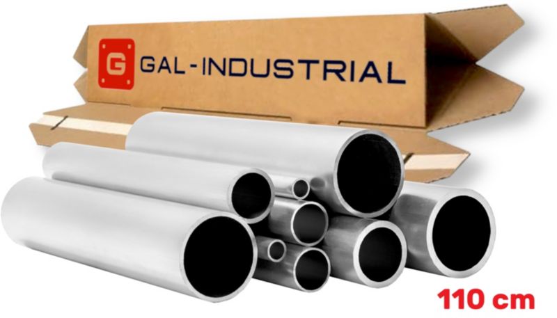 Rura Aluminiowa Okrągła GAL-INDUSTRIAL 25x5mm fi 25 110cm Rurka Aluminium+Cięcie na wymiar 1 szt.