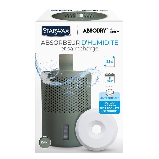 Pochłaniacz wilgoci Starwax z wkładem 500 g Absodry Duo Family Khaki 1 szt.