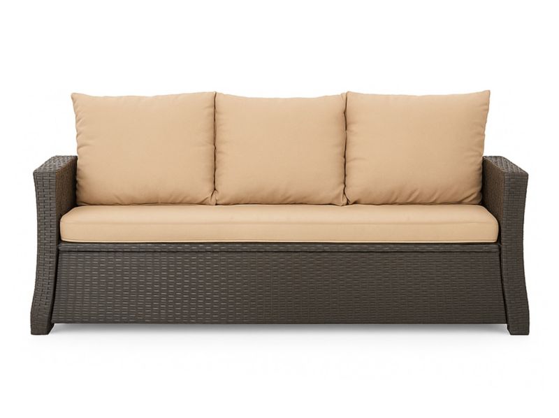 Poduszka ogrodowa na sofę rattanową 3-os, Setgarden, 140x50x50cm Beżowa Poduszki na meble ogrodowe-Technorattan, Mix, 1szt