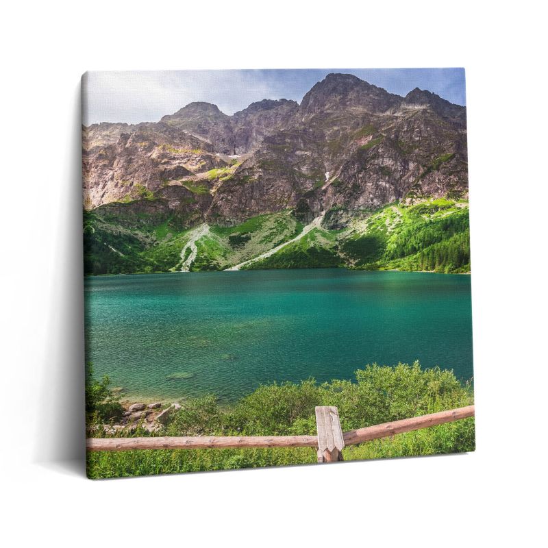 Obraz na płótnie Wallfluent 60x60 cm Pejzaż jeziora w górach 1 szt.