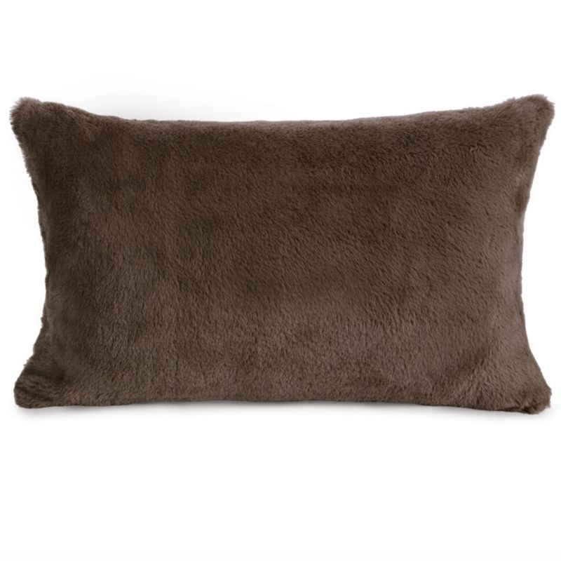 Poszewka Futrzana Nina Eurofirany Brązowa 30X50 Cm Dekoracyjna Na Poduszkę 1 Szt.