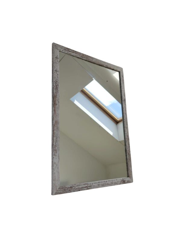 Lustro prostokątne z serii HIT Erama 40x60 cm w ramie bielona sosna 1szt.