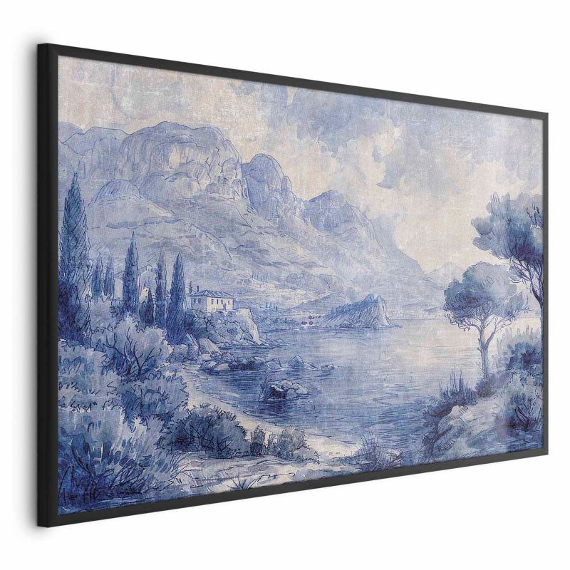 Plakat Artgeist Niebieska zatoka 60x40 cm z ramą czarną 1 szt