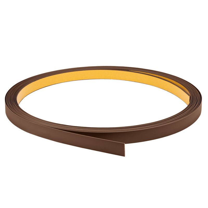 Płaskownik twardy PCV QUEST, lamele samoprzylepne, samoprzylepny 20 mm, ozdobna listwa płaska, brąz, 10 m, 1 szt.