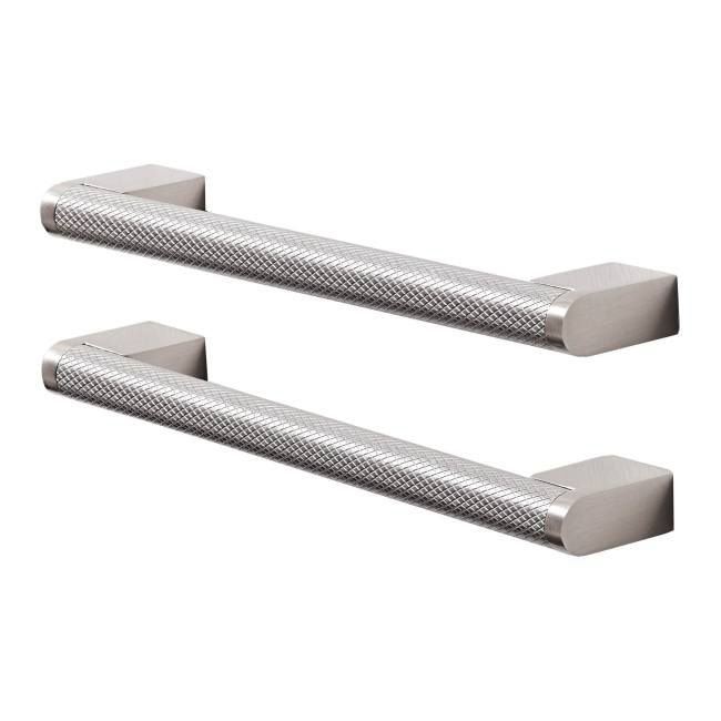 Uchwyt meblowy reling GoodHome Khara struktura 188 mm srebrny