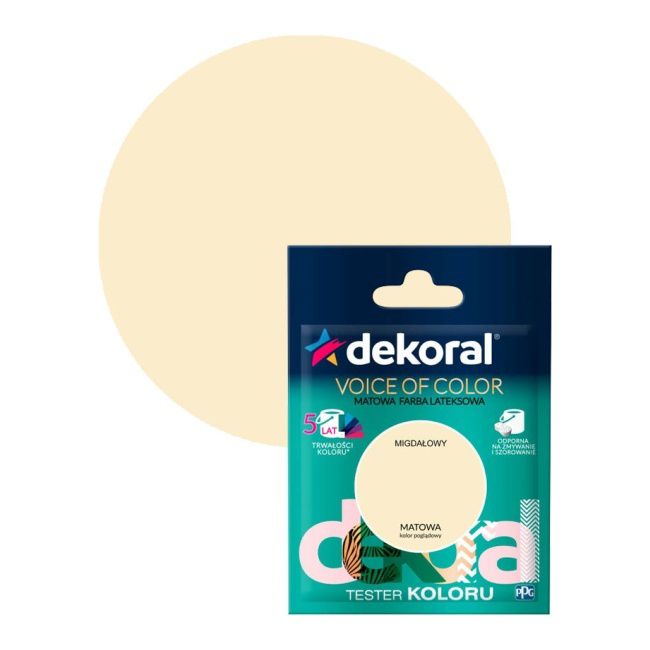 Tester farby kolorowej Dekoral Voice of Color migdałowy 0,05 l