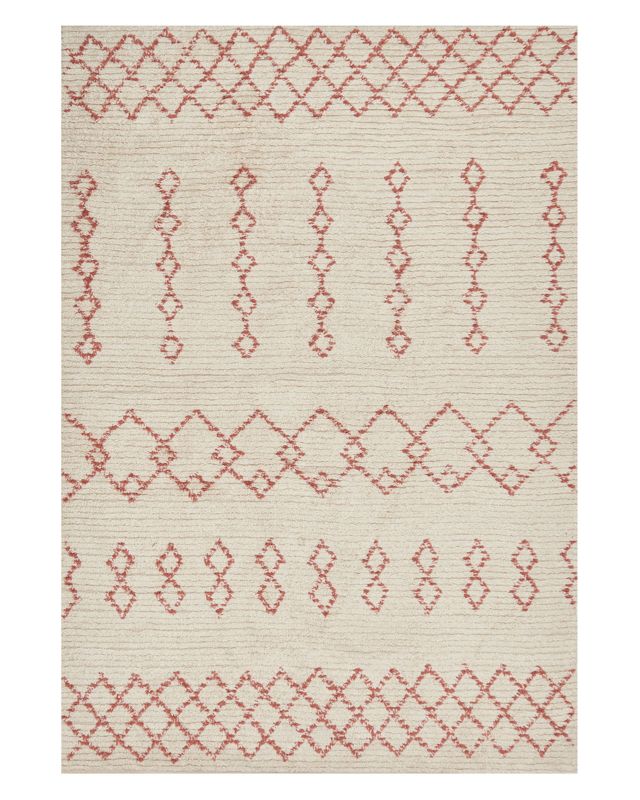 Dywan bawełniany 140 x 200 cm beżowo-różowy Buxar 1 szt.