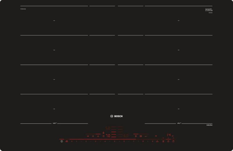 Płyta indukcyjna BOSCH PXY801DW4E 79 cm czarna 1szt.