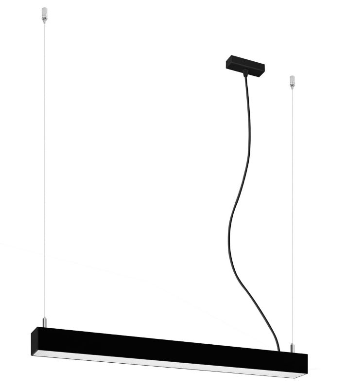 Lampa wisząca Thoro Lighting PINNE czarna 1 x LED 22W Ciepła biała 3100lm wym:150x65x5,5cm IP20 -1 szt.