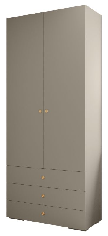 Szafa z szufladami wysoka Abiks INOVA 2 2D 3SZ kaszmir+złoty 1 szt.
