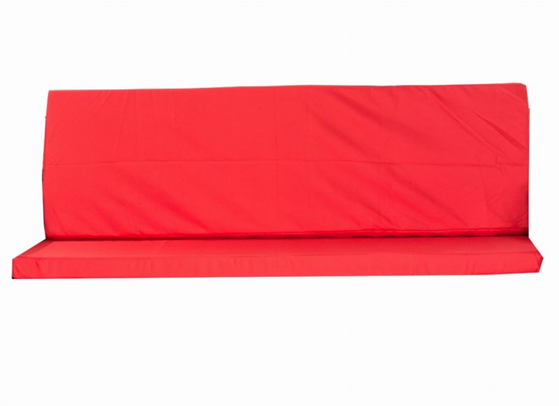 Poduszka ogrodowa na huśtawkę 3-osobową, Setgarden, 130x50x50cm, Czerwona poduszka ogrdowa na ławkę zdejmowany pokrowiec, 1szt